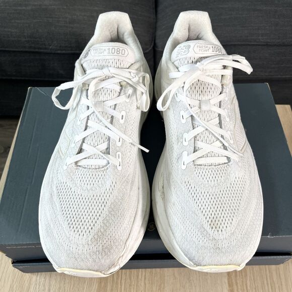 New Balance Fresh Foam X 1080v13 White Metallic Running Shoes Women's Size 13 2E - Picture 4 of 12
